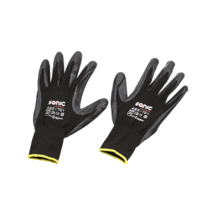 Pitcrewstore-PBM-Nitril gecoate handschoen paar maat nylon voering maat 8 M